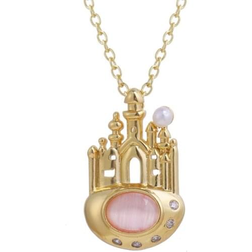 Bettyue New Fashion Gem Design Pendant With Shiny Castle For Women Charming Jewelry Fascinating Jewelry Party Gorgeous Gift