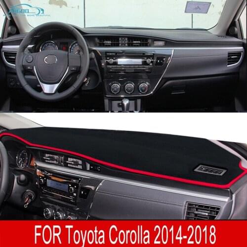 Car Dashboard Cover Dash Mat For Toyota Corolla Altis 2014 Auto Non-Slip Sun Shade Pad Instrument Protective Carpets Accessories