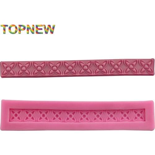 Floral Lace Ribbon Silicone Mold for Fondant Cake Decorating DIY Baking Tools