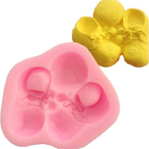 DIY baking tools children shoes silicone fondant cake decoration tools chocolate cake