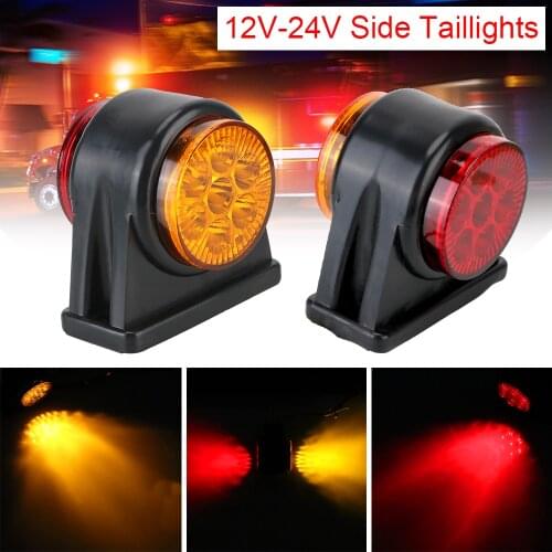 Truck Lamp Turn Signal Clearance Light 12V-24V 14 LED Side Marker Light Yellow Red Indicator Lamp