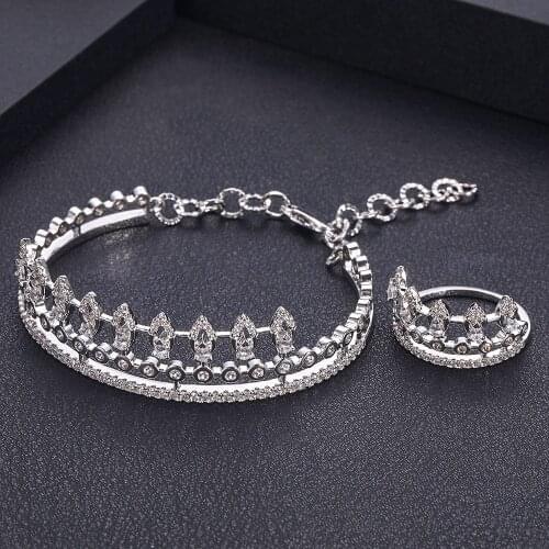 Janekelly African 2pcs Bridal Zirconia Jewelry Sets For Women jewelry sets & more Dubai Nigeria CZ Crystal Wedding Jewelry Sets