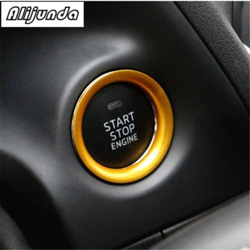 Start Stop Push Button Ignition Key Hole Decoration Ring Engine Power Switch Trim Sticker Fit For Mazda CX 4 CX 5 Accessories