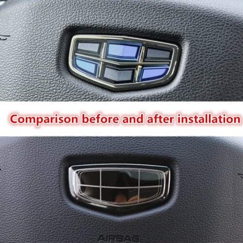 Front net logo, Rear rear door logo, Steering wheel logo ,Replace the black logo for 2017-2019 year emgrand