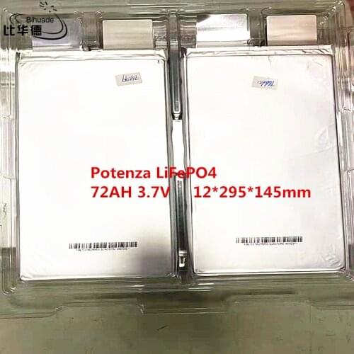 LiFePO4 power 72AH 3.7V 12*295*145mm equipped with outdoor suitable for electric forklift, RV energy storage, on-board powe