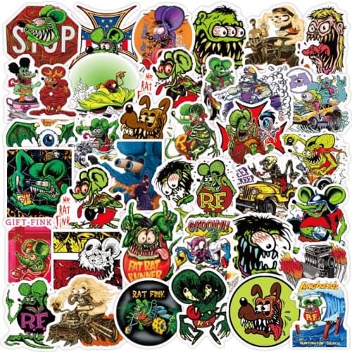 10/30/50PCS Terror Series Rat Fink Waterproof Stickers Decal Car DIY Skateboard Travel Luggage Guitar Bike Cool Kid Toy Sticker