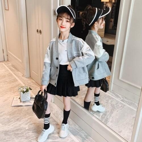 Girls' Coat Babys Kids Jacket 2021 Fashion Spring Autumn Top Cardigan Overcoat Long Sleeve Cotton Childrens Clothing