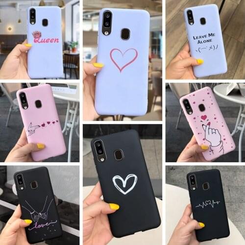 For Samsung Galaxy A40 SM-A405FN/DS Case Couples Cartoon Lovely Heart Painted Silicone Cover For Samsung A40 SM-A405F/DS 5.9"