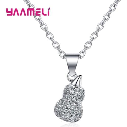 Temperament 925 Sterling Silver Necklace Women Jewelry For Wedding Party Gifts Zircon Planet Gourd Flower Pendant Necklace