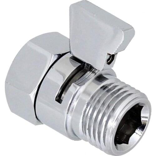 Solid Brass Shower Head Arm Diverter Valve Shower Head Bidet Sprayer Head Water Shut-Off Valve