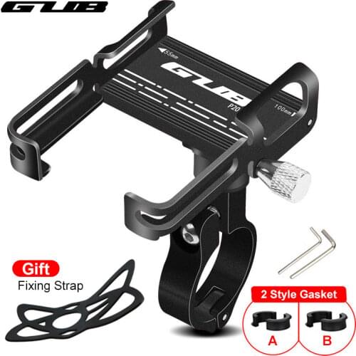 GUB P10 P20 Aluminum Bike Phone Holder For 3.5" to 7.5" Phone Bicycle Stand Scooter Motorcycle Mount Support Handlebar Clips P30