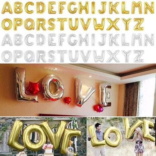1PC Happy Birthday Anniversary Balloons Foil 26 Letter Balloon Party Decorations Kids Adult Alphabet DIY decoration Balloons
