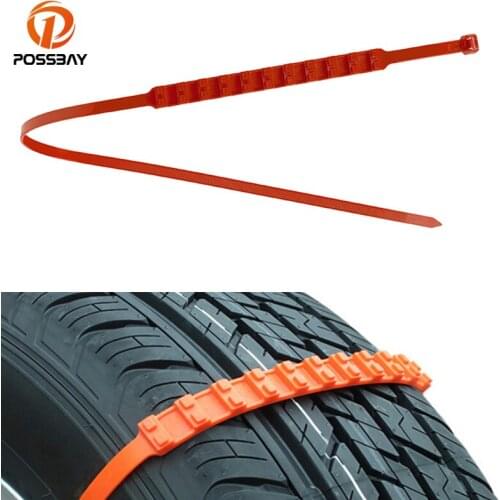 10Pcs Nylon Car Winter Tyres Wheels Snow Orange Anti-skid Chains Wheel Tyre Cable Belt Outdoor Emergency Automobiles Accessories