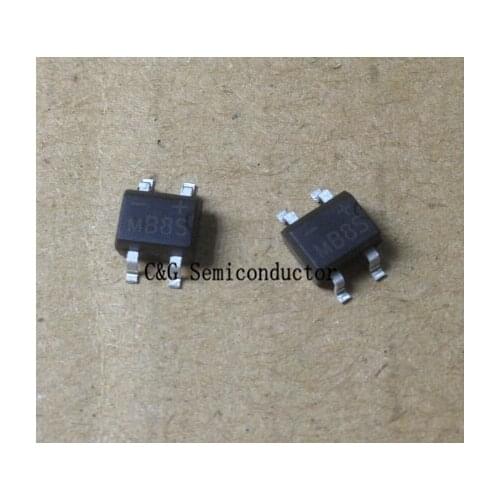 100PCS MB8S SOP4 SMD bridge rectifier MB8S 0.5A 800V SOP-4