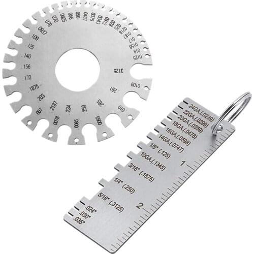 2 Pack Steel Welding Gauge Welding Gauge Inspection Tool Wire Sizes Thickness Gauge