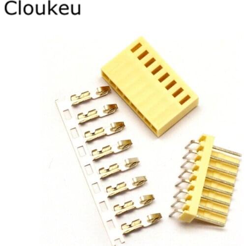 20Sets KF2510 10P Bending pin Connecting terminal KF 2.54mm 10Pin Connector Plug+Socket+Metal reed
