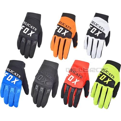 2021 Delicate Fox Mountain Bicycle Offroad Mens Woman Unisex Racing Gloves Motorcycle Motorbike Scooter Gloves