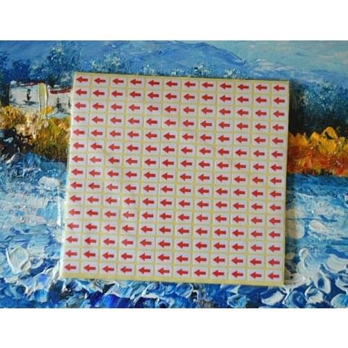 2700pcs 9*13mm Small Self-adhesive Arrow Sticker Red Arrow Label Paper red arrow label sticker