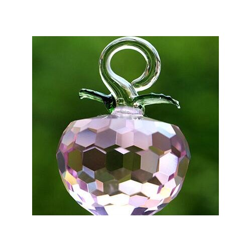 30mm New Year Chirstmas Tree Hanging Quartz Cut Crystal Glass Feng shui Apple Ornaments Navidad Curtain Home natal decoration