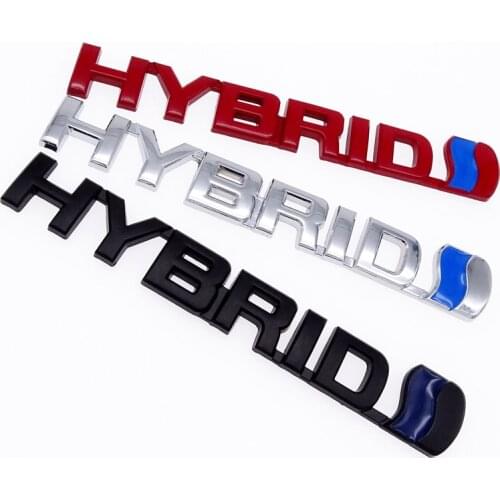 3D Hybrid Car Logo Sticker Modified Metal Badge Car Sticker Badge Decal Auto Accessories Suitable for Toyota Prius Camry Crown