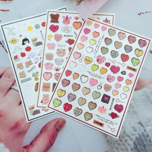 Fashion New Design Hot Selling 3d DIY Nail Stickers for Women Girls Fingernail Decals Glue Adhesive Manicure Beauty Care Gifts