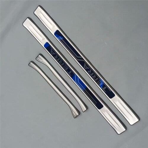 4pcs/set Stainless steel exterior door sill strip fit for TERRA Threshold trim welcome pedal Scuff plate guard cover