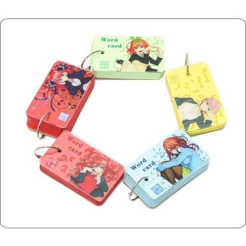 Anime The Quintessential Quintuplets Portable Loose-leaf Memory book Student Pocket Stickers Toy Gift
