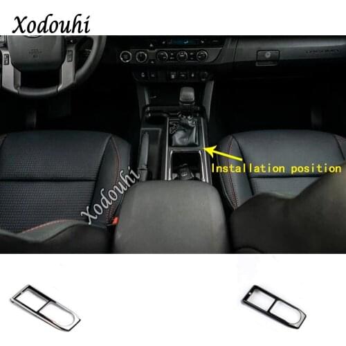 Car Inner Middle Handbrake Shift Stall Paddle Cup Switch Frame Lamp Trim For Toyota Tacoma 2015 2016 2017 2018 2019 2020