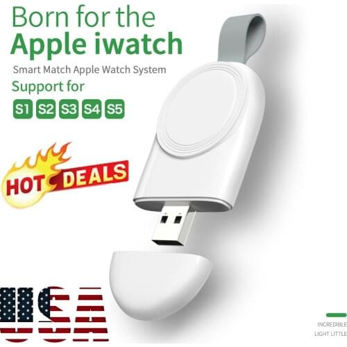 2W Mini Wireless Charger For Apple Watch 5 4 3 2 1 Cable Cordless Magnetic USB Charging Dock For iPhone iWatch Series 3