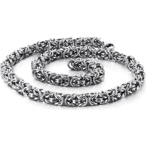 70cm EDC Self Defense Bracelet Stainless Steel Necklace Woven Keel Chain Mens Domineering Personality Accessories