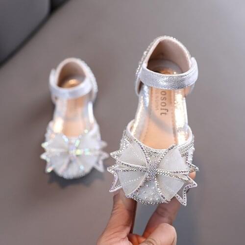 Kids Shoes Bow Flats Childrens Princess Shoes for Girl Sandals 2021 New Spring Summer Comfortable Little Girl Shoes E645