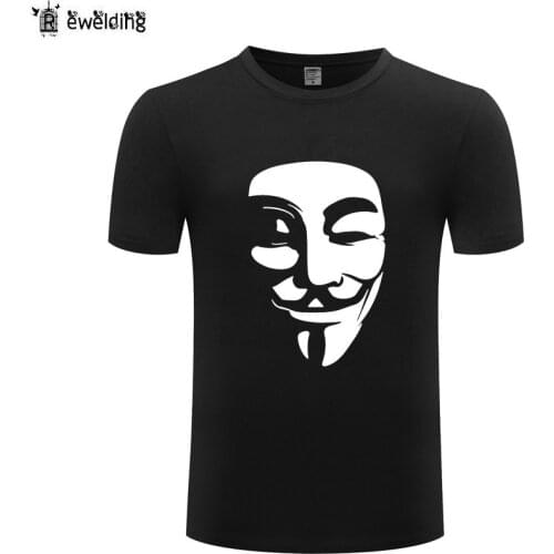 Movie V for Vendetta Printed Men T Shirt Fans Wear T Shirts Men Cotton Short Sleeve Tshirt Streetwear Tee Shirt Homme Top Tees