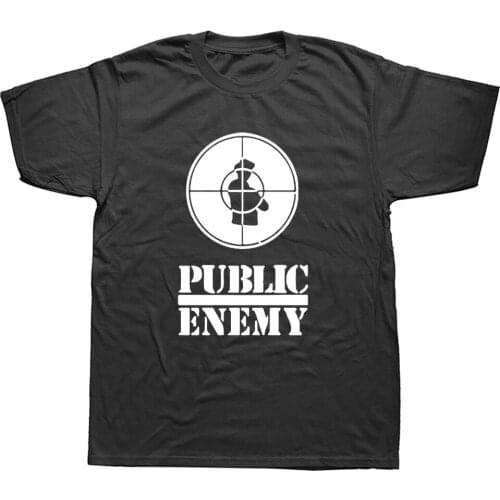 Public Enemy T Shirt Ment Summer Style Short Sleeve Novelty Music Men T-Shirt Rap Cotton Men Tees Top