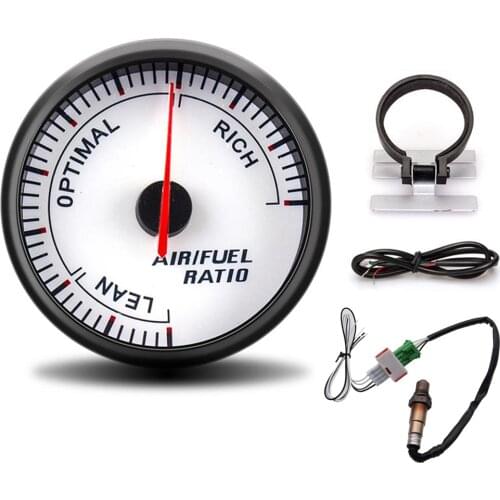 60MM Racing Gauge Air Fuel Ratio Gauge Pointer Display With Gauge pod Narrowband O2 Oxygen Sensor 0258006028 for 12V Car Gauge