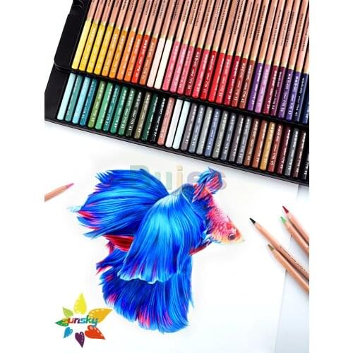 HERO 24 36 48 72 color Water soluble color lead pencil professional hand-painted Art grade water soluble lead core art supplies