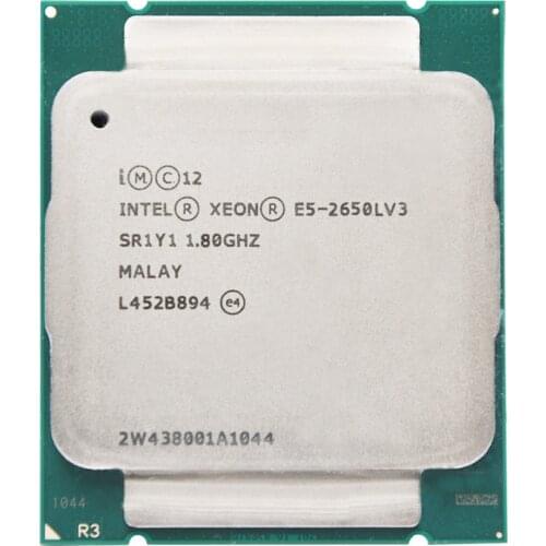 INTEL XEON E5-2650LV3 E5 2650L V3 E5 2650LV3 E5-2650L V3 1.8GHz 12-Core LGA2011-3 For X99 motherboard