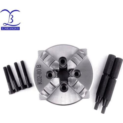 K02-80B 4 jaw chuck 80MM manual lathe chuck 4-Jaw Self-centering Chuck