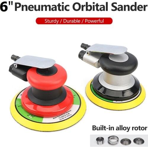 KKmoon 6'' Pneumatic Sander Pneumatic Polisher Air Sander Air Palm Orbital Sander Grinder Palm Sander Sanding Machine Tool