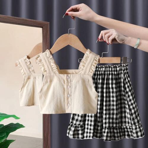 Boutique Kids Clothing Toddler Girl Clothes Sets 2021 Outfits Vest Pants 2 Pieces Summer Cute