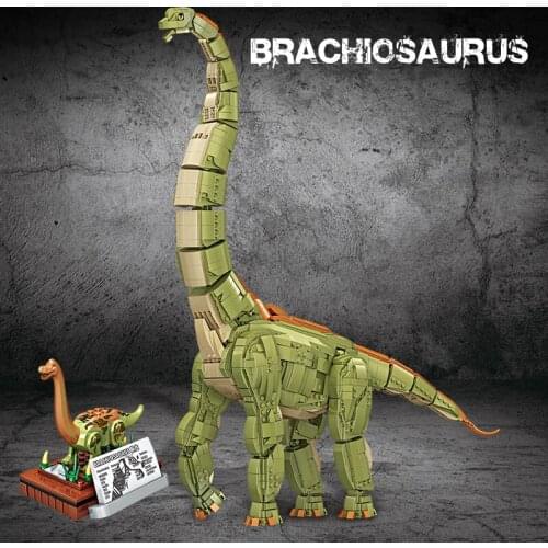 Forange High-Tech Animal Series Building Blocks Dinosaur Tyrannosaurus Brachiosaurus Bricks Toys For Children Gifts
