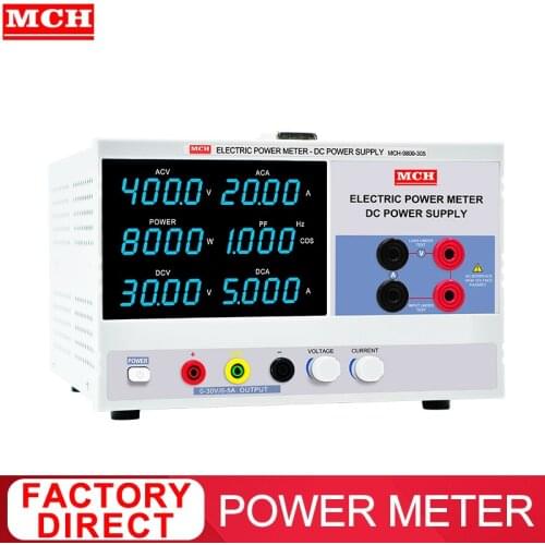 MCH LED Intelligent Electrical Parameter Measurement Instrument Digital Power Meter Tester 9801 Series Can Set Alarm