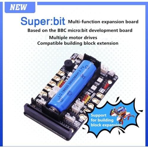 Micro:bit expansion board Building block motor steering gear development drive board kit Microbit sensor GPIO