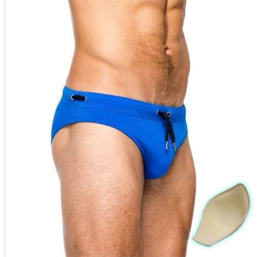 2021 New Mens Beach Swimming Shorts for The Sea Belted Briefs Solid Color Stitching Shorts Husband Beach Swimming Pool Surf