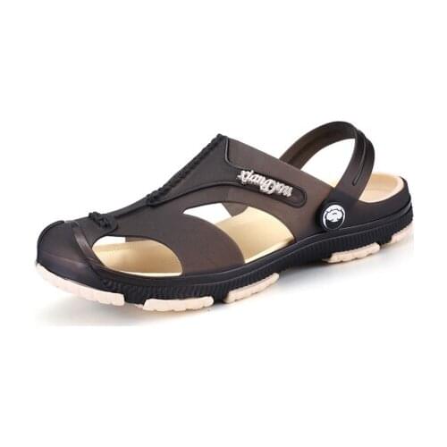 2020 NEW Mens Sandals Summer Hollow Soft Bottom Beach Slippers On-slip Men Shoes Flip Flops Cheap Male Sandals Water Shoe