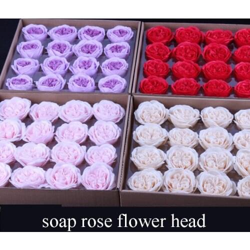16pcs/Box Soap Rose Flower Head for Mothers Day Gift Valentines Gift Box Soap Rose Head Artificial Flowers Diy Soap Bouquet
