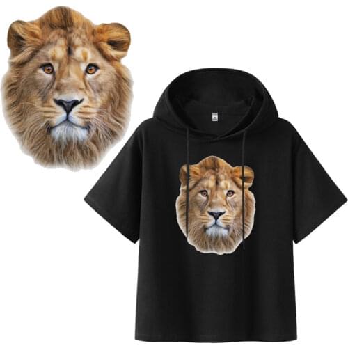 Tiger lion zebra Clothing Stickers Iron On Patches Diy Heat Transfers Patch For Clothes T-shirt Appliques Decoration