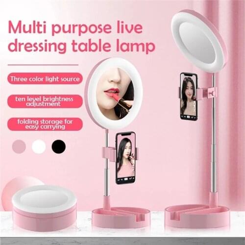 Desk Ring Light Dimmable LED Selfie Ring Phone Led Ring Lamp Fill Light with Tripod for Makeup Video Live Aro De Luz for TikTok