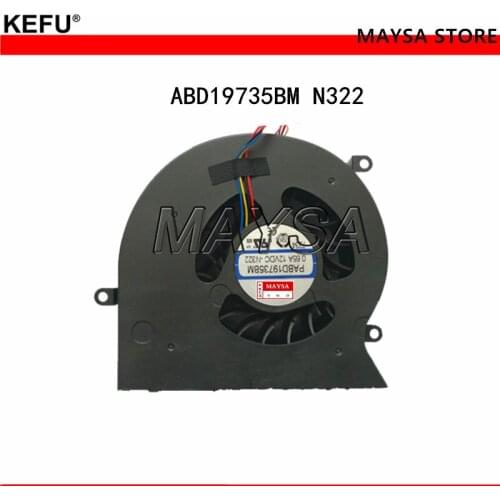 New Laptop CPU Cooling Fan Fit For MSI GT62 GT62VR 16L1 16L2 6RE 7RE PABD19735BM N322 12V 0.65A 4-Pins