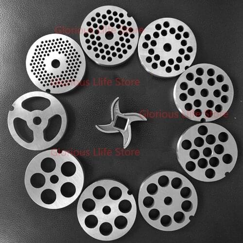 Meat grinder plate net knife meat grinder parts 12# 3CR13 stainless steel meat hole plate generic Meat grinder accessories
