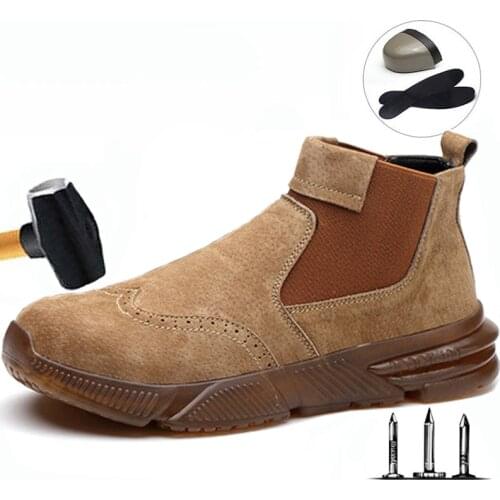 Work Shoes Men Special Anti-Scalding Safety Shoes For Electric Welders Men Anti-Smashing And Anti-Puncture High-Top Men Shoes